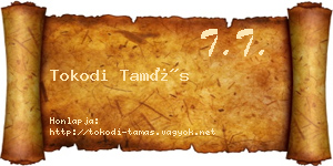 Tokodi Tamás névjegykártya