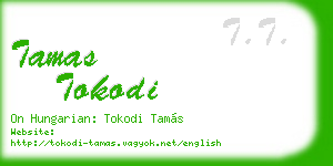 tamas tokodi business card