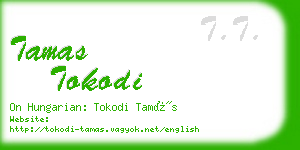 tamas tokodi business card